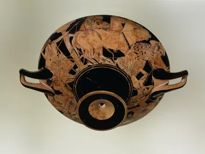 Schale (Attische, rotfigurige Trinkschale (Kylix))