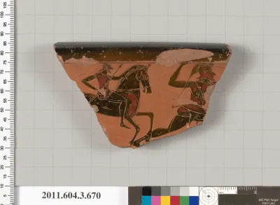 Terracotta fragment of a calyx-krater (bowl for mixing wine and water)