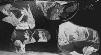 KANTHAROS, FRAGMENTS (ATHENIAN, RED-FIGURE)