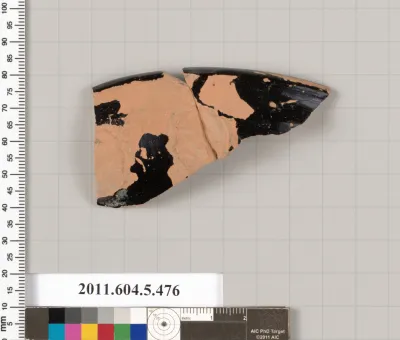 Terracotta rim fragment of a kylix (drinking cup)