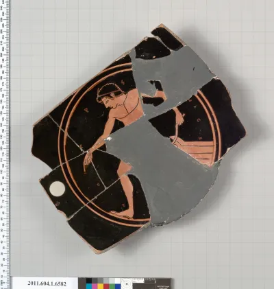 Terracotta fragment of a kylix (drinking cup)