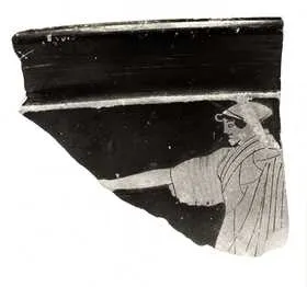 CUP, STEMLESS, FRAGMENT (ATHENIAN, RED-FIGURE)