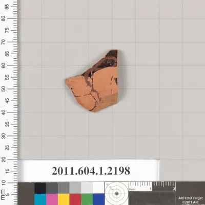 Terracotta rim fragment of a kylix (drinking cup)