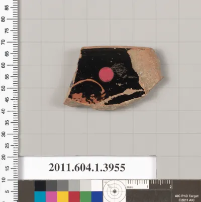 Terracotta rim fragment of a kylix (drinking cup)