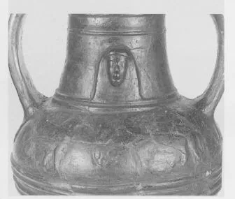 AMPHORA, NECK (ETRUSCAN, BUCCHERO)