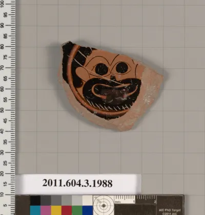 Terracotta fragment of a stemless cup (drinking cup)