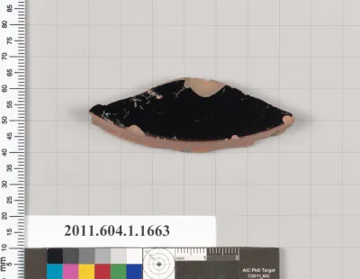 Terracotta fragment of a kylix (drinking cup)