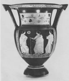 KRATER, COLUMN (SOUTH ITALIAN, APULIAN, RED-FIGURE)