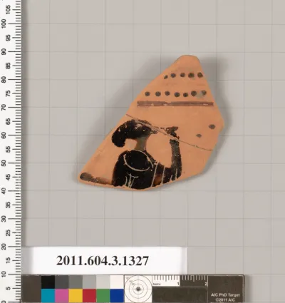 Terracotta fragment of a skyphos (deep drinking cup)