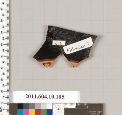 Terracotta fragment of a kylix (drinking cup)