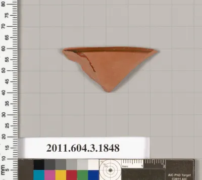 Terracotta fragment of a kylix: Lip cup (drinking cup)