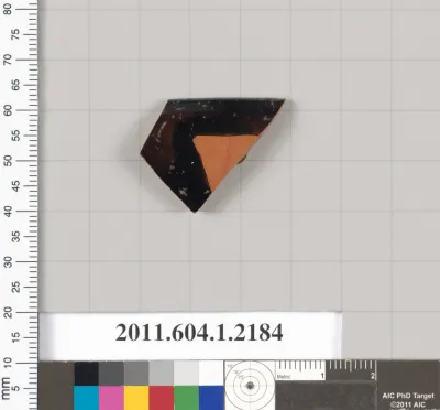 Terracotta rim fragment of a kylix (drinking cup)