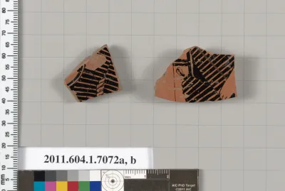 Terracotta fragments of a kylix (drinking cup)