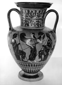 AMPHORA, NECK (ATHENIAN, BLACK-FIGURE)