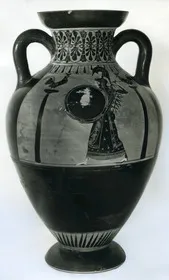 AMPHORA, PANATHENAIC PRIZE (ATHENIAN, BLACK-FIGURE)