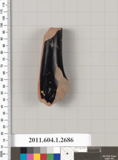 Terracotta fragment of a kylix (drinking cup)