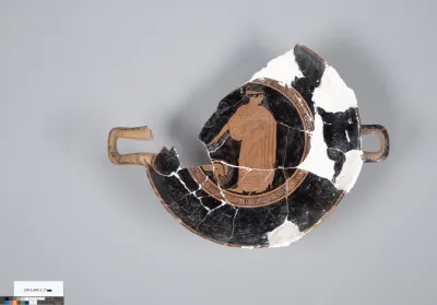 Terracotta fragments of a kylix (drinking cup)