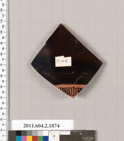 Terracotta fragment of a skyphos (deep drinking cup)