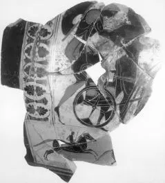 HYDRIA, FRAGMENTS (ATHENIAN, BLACK-FIGURE)