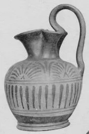 OINOCHOE (ETRUSCAN, BLACK-FIGURE)