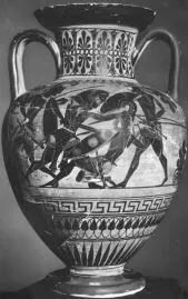 AMPHORA, NECK (ATHENIAN, BLACK-FIGURE)