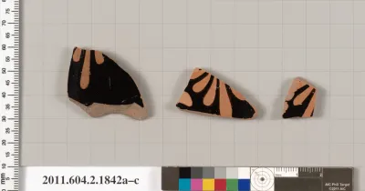 Terracotta fragments of skyphoi (deep drinking cups)