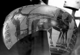 HYDRIA, FRAGMENT (ATHENIAN, BLACK-FIGURE)