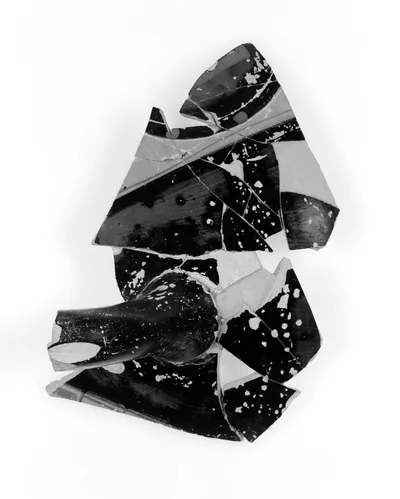 Attic Panathenaic Amphora Fragment (comprised of 19 Joined Fragments)
