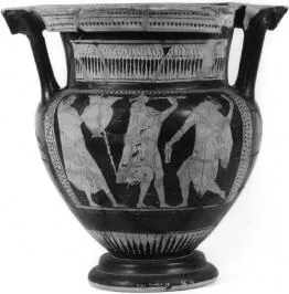 KRATER, COLUMN (ATHENIAN, RED-FIGURE)