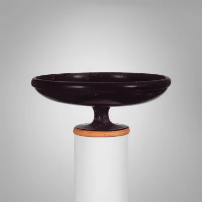 Terracotta stemmed dish