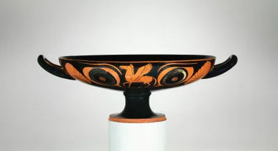 Terracotta kylix (drinking cup)