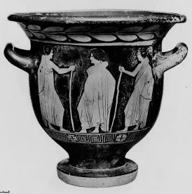KRATER, BELL (SOUTH ITALIAN, APULIAN, RED-FIGURE)