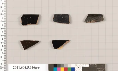 Terracotta rim fragments of kylikes (drinking cups)
