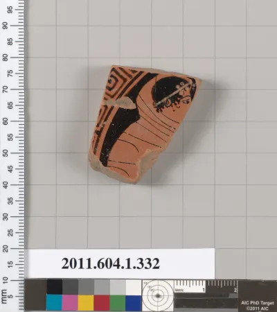 Terracotta fragment of a kylix (drinking cup)