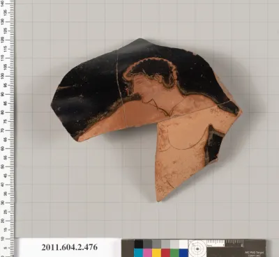 Terracotta fragment of a column-krater (bowl for mixing wine and water)