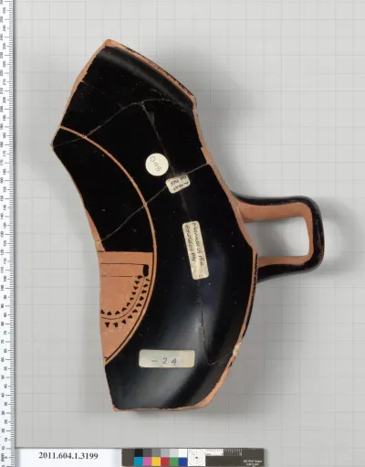 Terracotta rim fragment of a kylix (drinking cup)