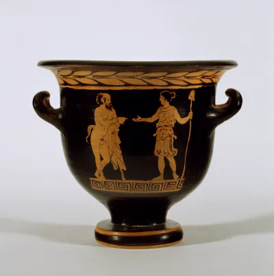 Bell Krater with Satyr and Maenad