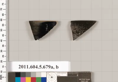 Terracotta rim fragments of kylikes (drinking cups)