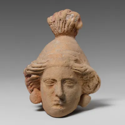 Terracotta head of a woman