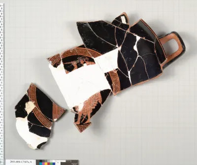 Terracotta fragments of a kylix (drinking cup)