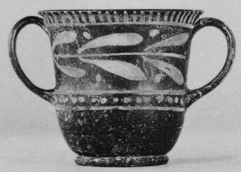 KANTHAROS (SOUTH ITALIAN, APULIAN, BLACK GLAZE)