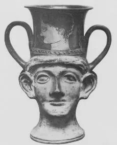 FIGURE VASE (SOUTH ITALIAN, APULIAN, RED-FIGURE)