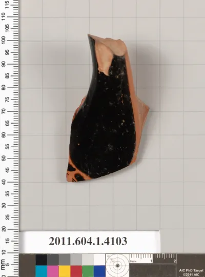 Terracotta fragment of a kylix (drinking cup)