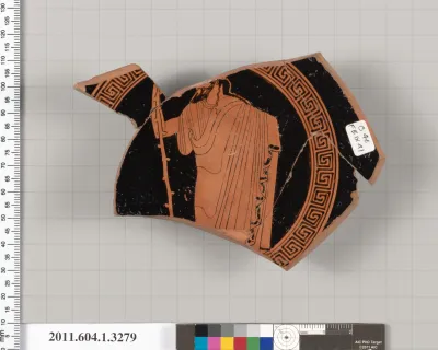 Terracotta fragment of a kylix (drinking cup)