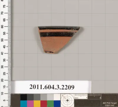 Terracotta fragment of a kylix (drinking cup)