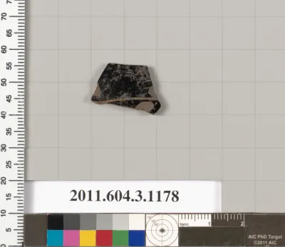 Terracotta fragment of a mastoid (drinking cup with narrow base) or a kyathos (cup-shaped ladle)