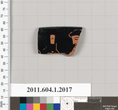 Terracotta rim fragment of a kylix (drinking cup)