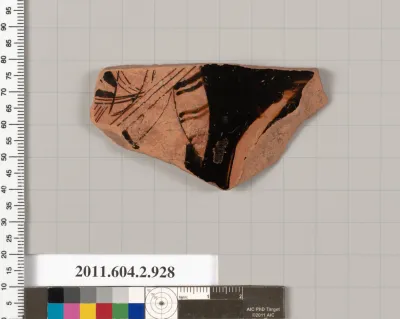 Terracotta fragment of a hydria: kalpis (water jar)