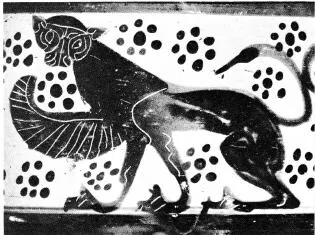 OLPE (ETRUSCO-CORINTHIAN, BLACK-FIGURE)