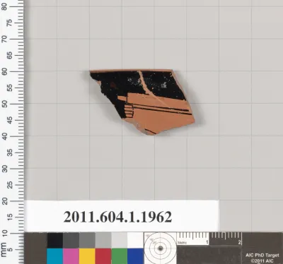 Terracotta rim fragment of a kylix (drinking cup)